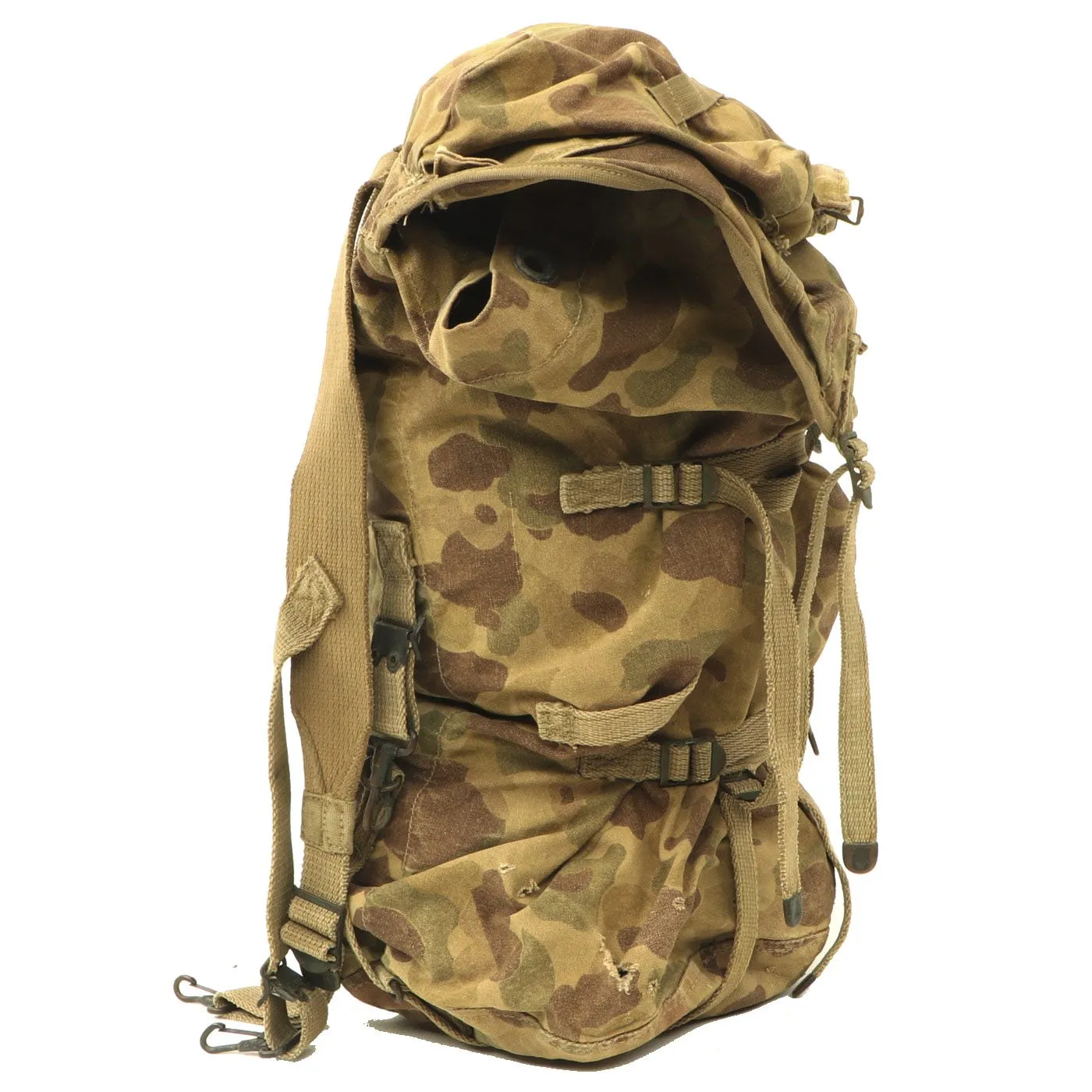 Original U.S. WWII M1943 Camouflage Jungle Pack by Luce Manufacturing Co. - Dated 1943