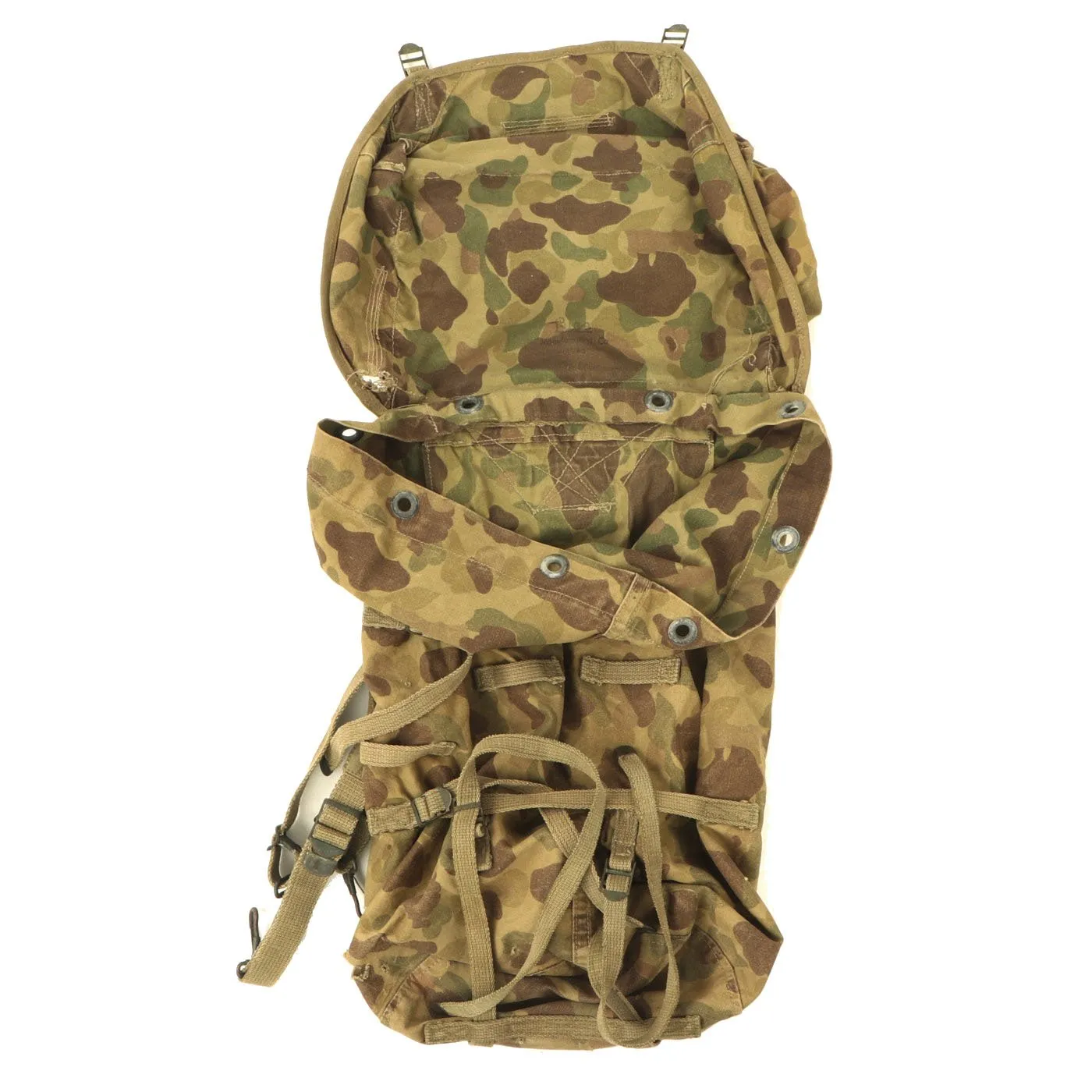 Original U.S. WWII M1943 Camouflage Jungle Pack by Luce Manufacturing Co. - Dated 1943