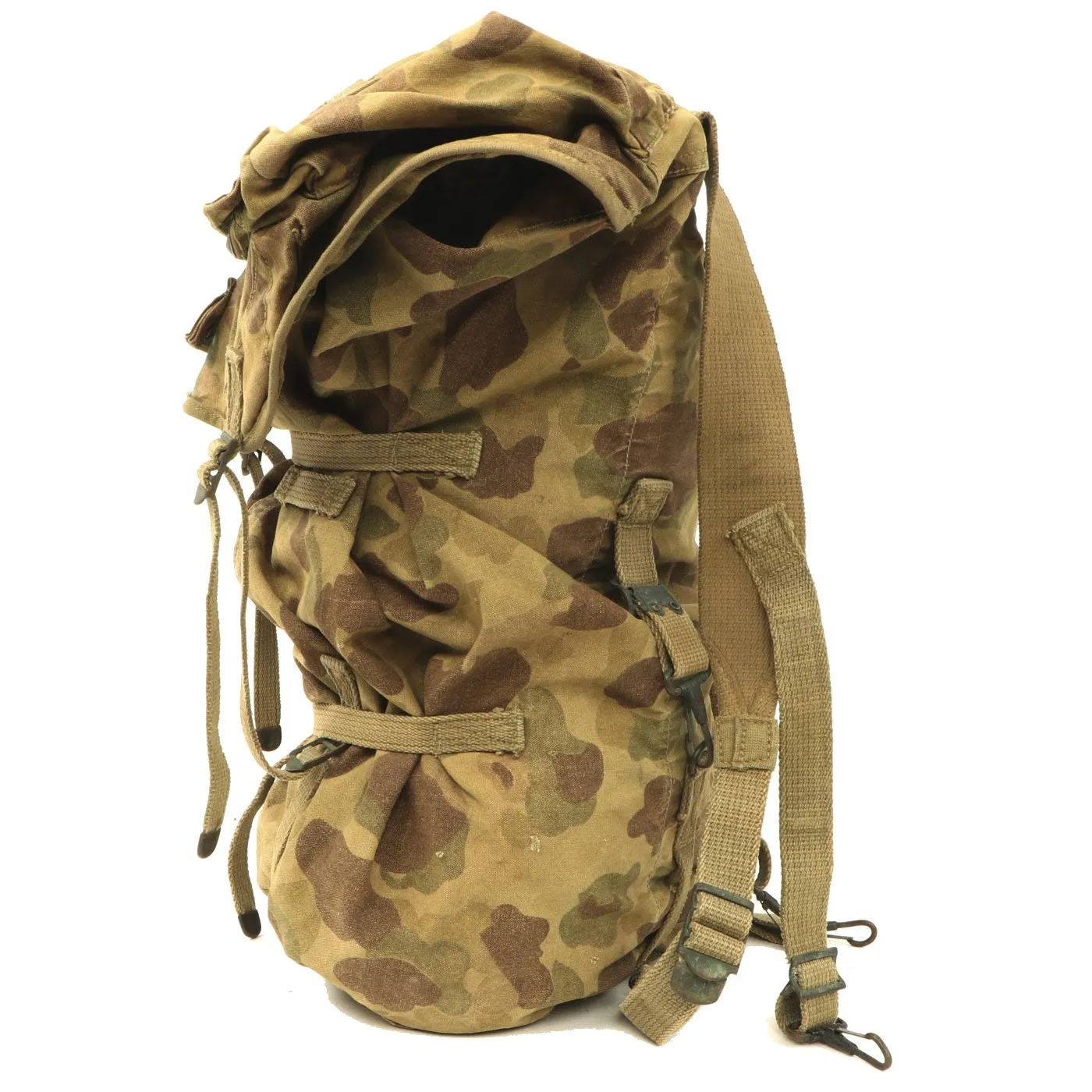 Original U.S. WWII M1943 Camouflage Jungle Pack by Luce Manufacturing Co. - Dated 1943