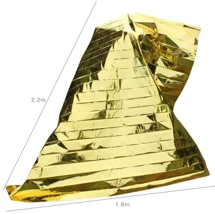 Outdoor Survival Emergency Insulation Blanket Gold Silver Double-Sided Moisture-Proof Mat, Size: 2.2x1.6m