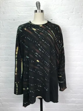 Oversized Stretch Fleece Raglan Tunic in Livewire - One Size