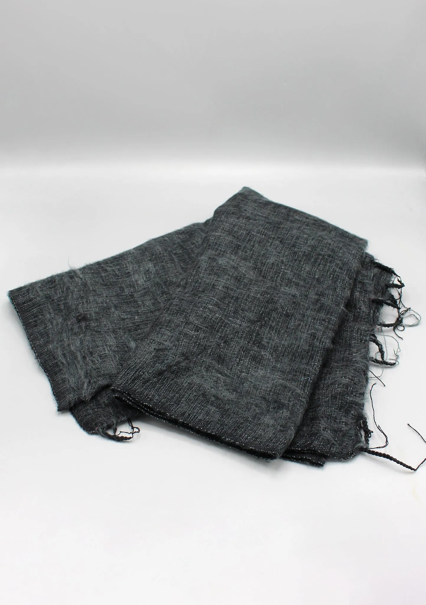 Plain Black Himalayan Yak Wool Scarf and Wrap