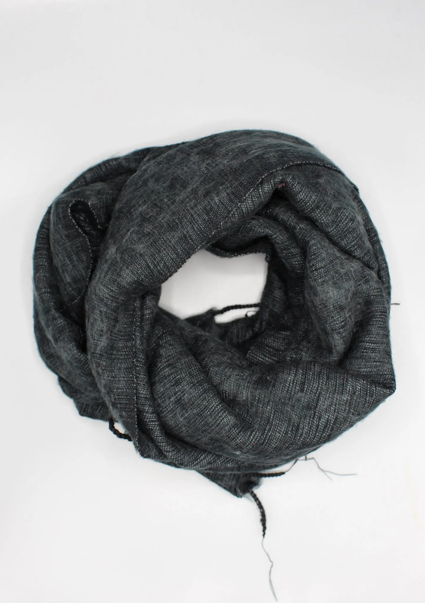 Plain Black Himalayan Yak Wool Scarf and Wrap