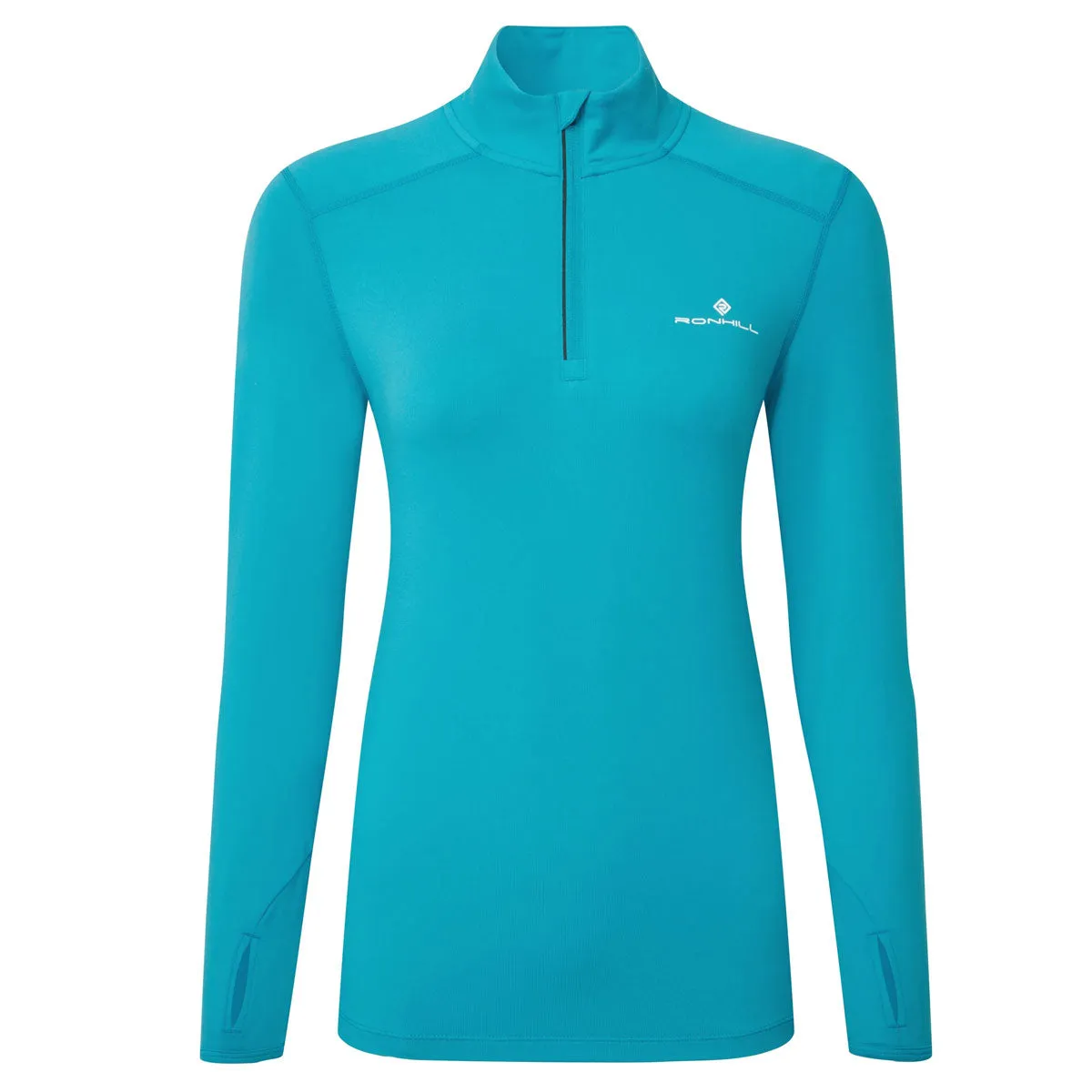 Ronhill Core Thermal 1/2 Zip Running Top - Womens - Azure/Bright White