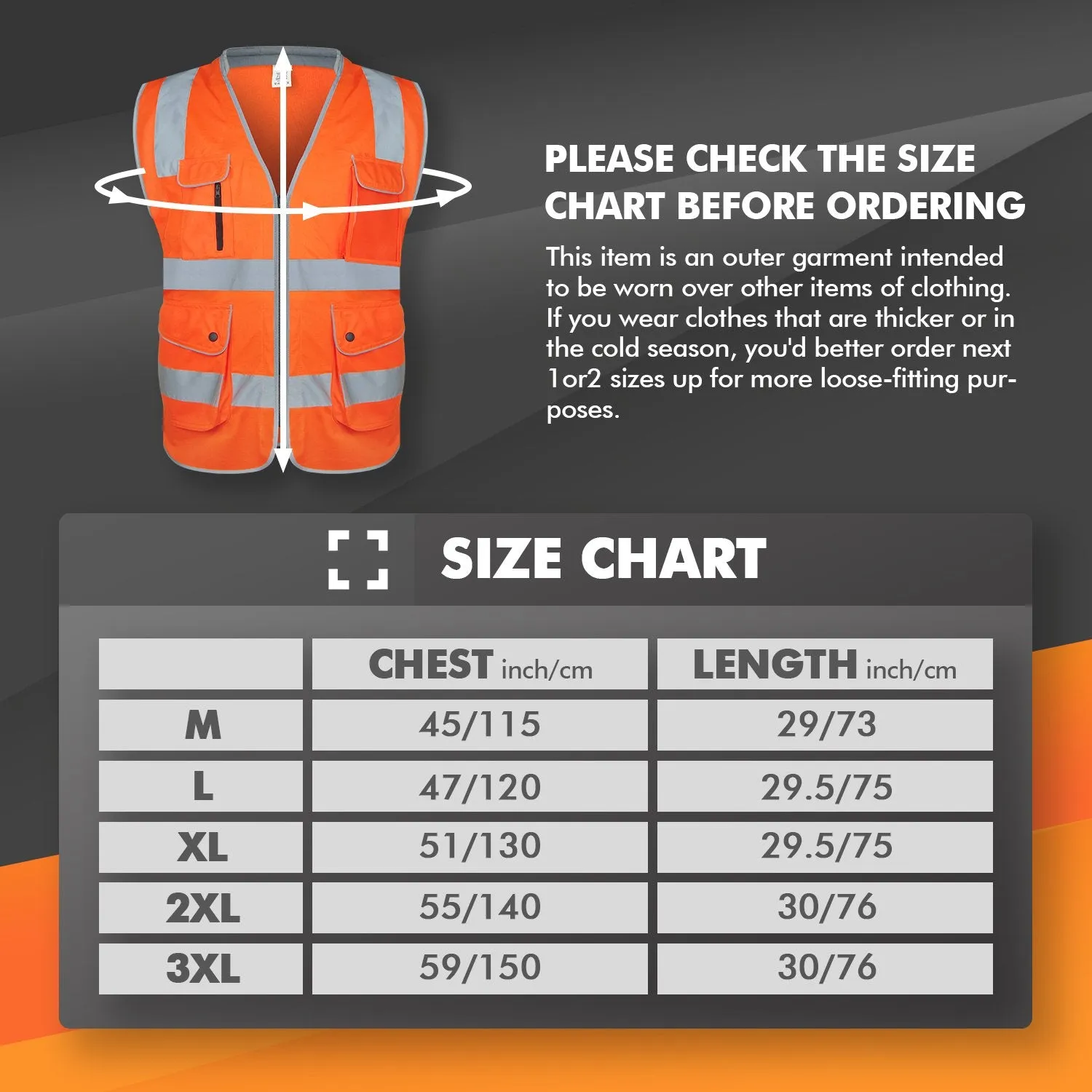 Safety Vest, High Visibility Reflective, 9 Pockets and Padded Neck, for Full Protection