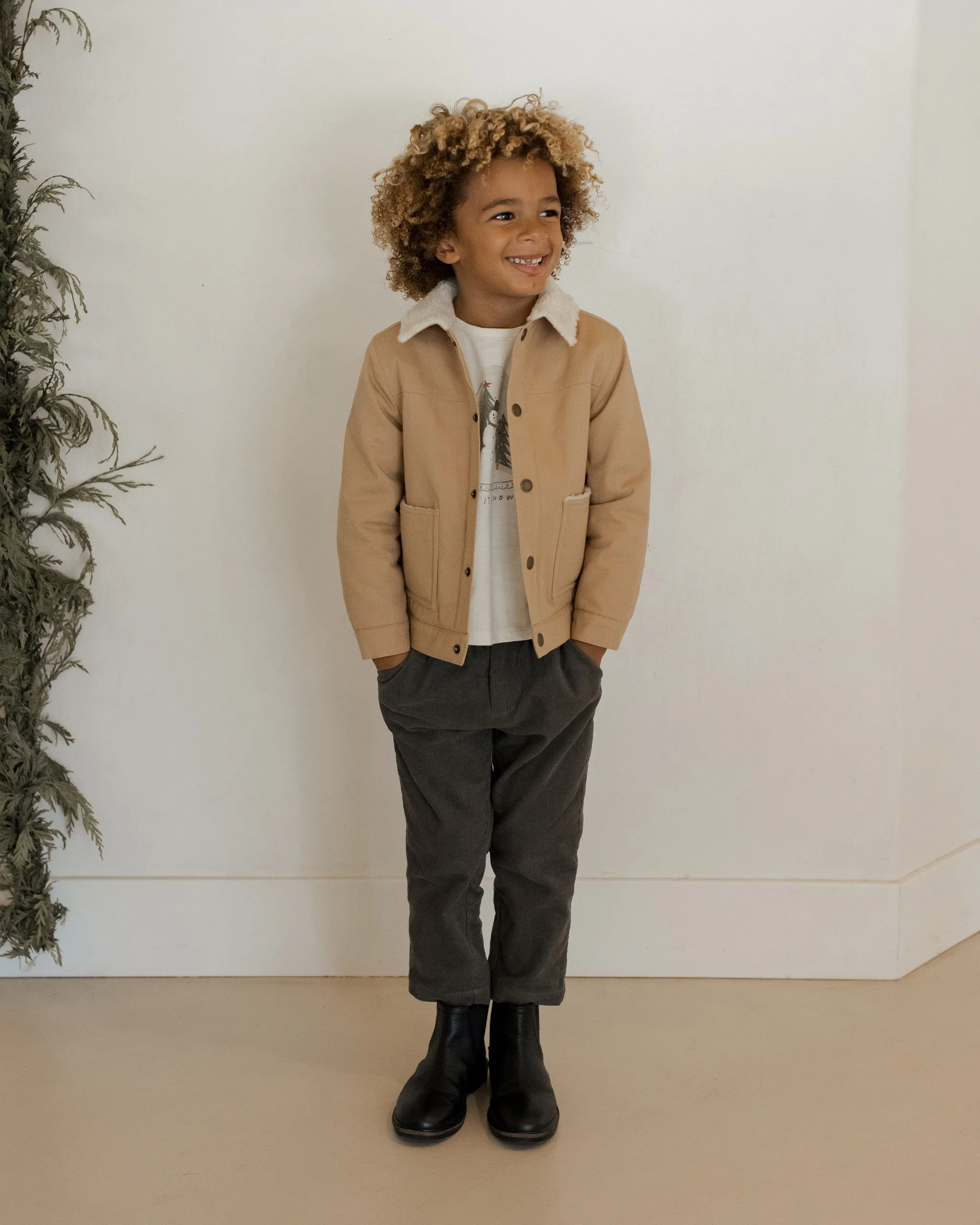 Shearling Chore Coat | Gold
