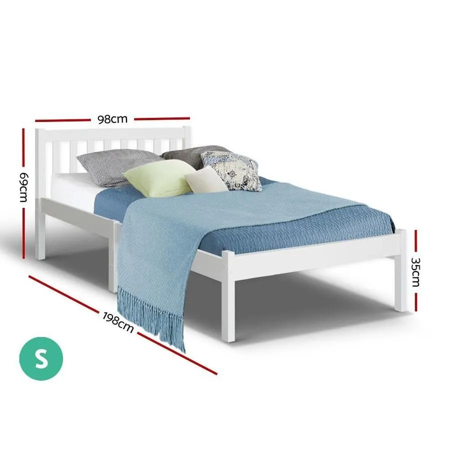 Single Package | Whitehaven Wooden Bed & Bonita Pillow Top Mattress (Medium Firm)
