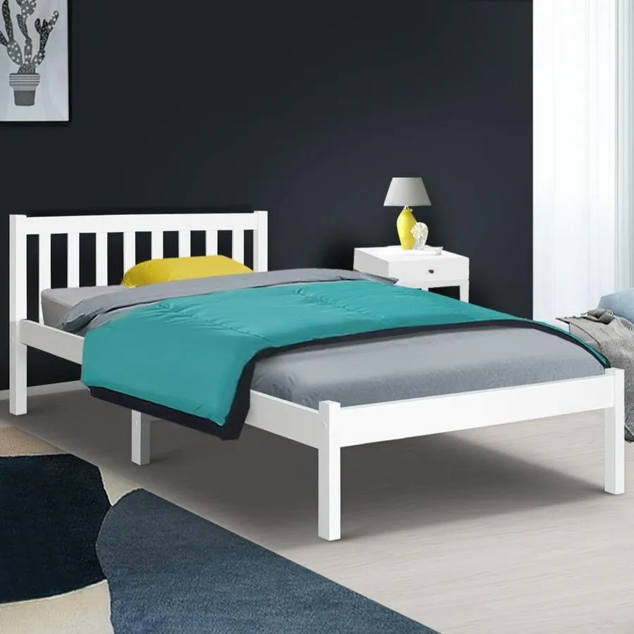 Single Package | Whitehaven Wooden Bed & Bonita Pillow Top Mattress (Medium Firm)