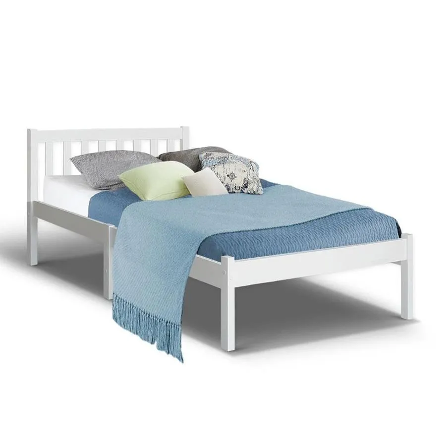 Single Package | Whitehaven Wooden Bed & Bonita Pillow Top Mattress (Medium Firm)