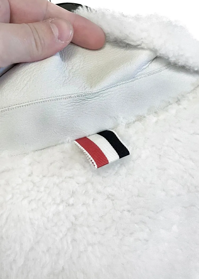Thom Browne Ivory Shearling Jacket