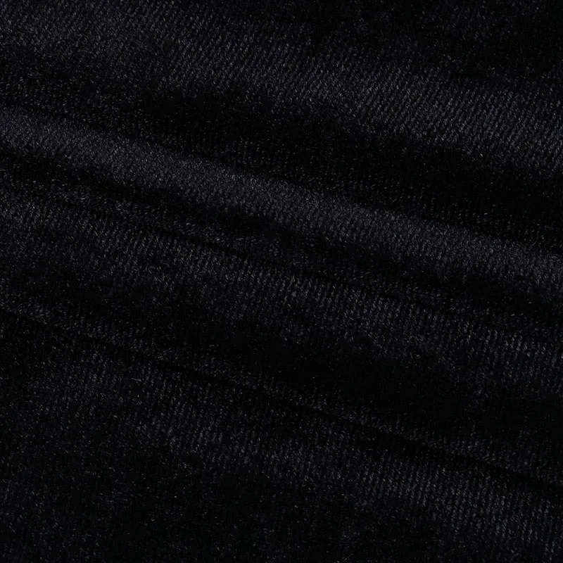 VenusFox Sexy Vintage Gothic Grunge Black Party Robe Women Dark Goth Punk Rock Velvet Chain Strap Midi Dress Split Summer Ladies Clothes