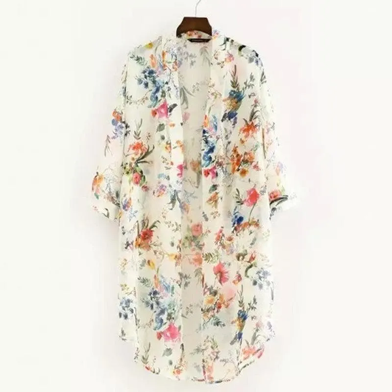 VINTAGE LOOSE SHAWL LONG KIMONO
