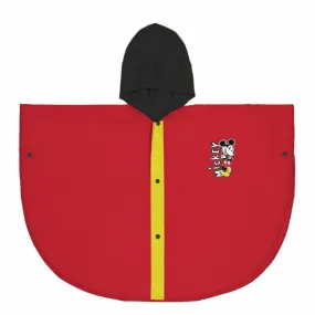 Waterproof Poncho with Hood Mickey Mouse Red