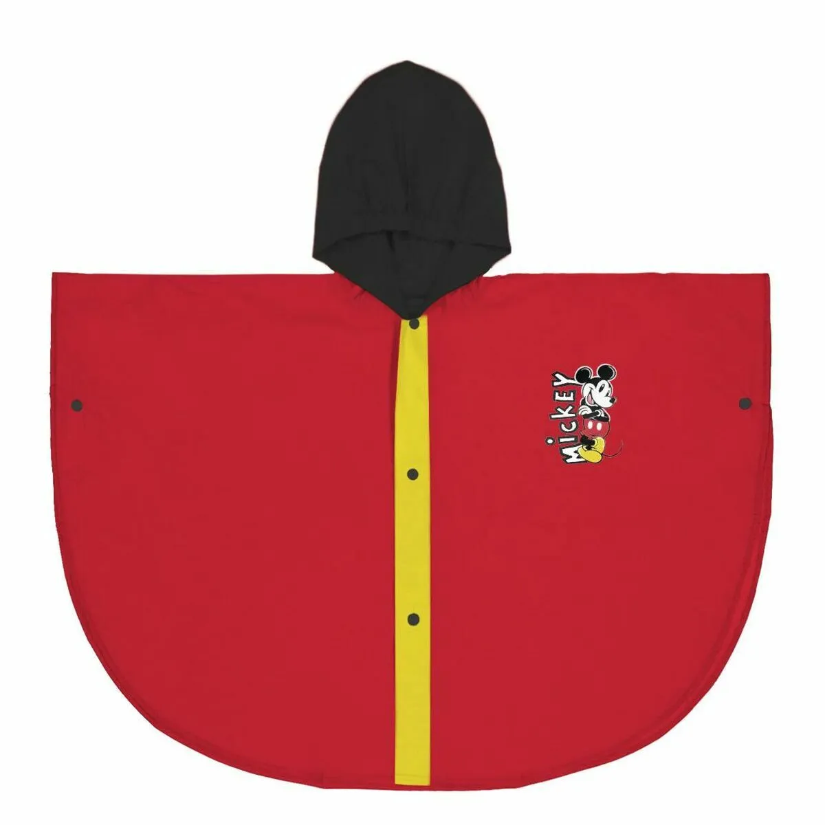 Waterproof Poncho with Hood Mickey Mouse Red