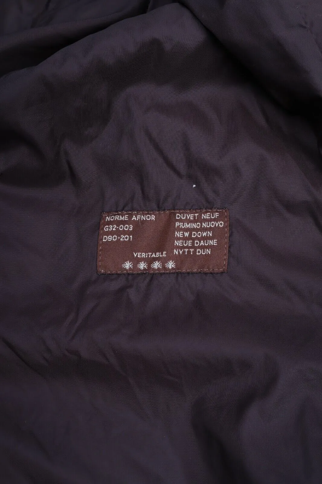Women's Vintage MONCLER Brown Nylon Quilted Puffer Down Coat Long Jacket Size 3