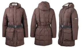 Women's WOOLRICH Brown Nylon Quilted Puffer Down Coat Long Jacket Size M
